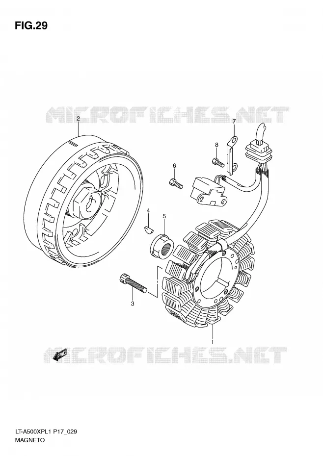 ALLUMAGE ROTOR - STATOR Suzuki QUAD 500 KINGQUAD 2011  LT-A500XPL1(P17)
