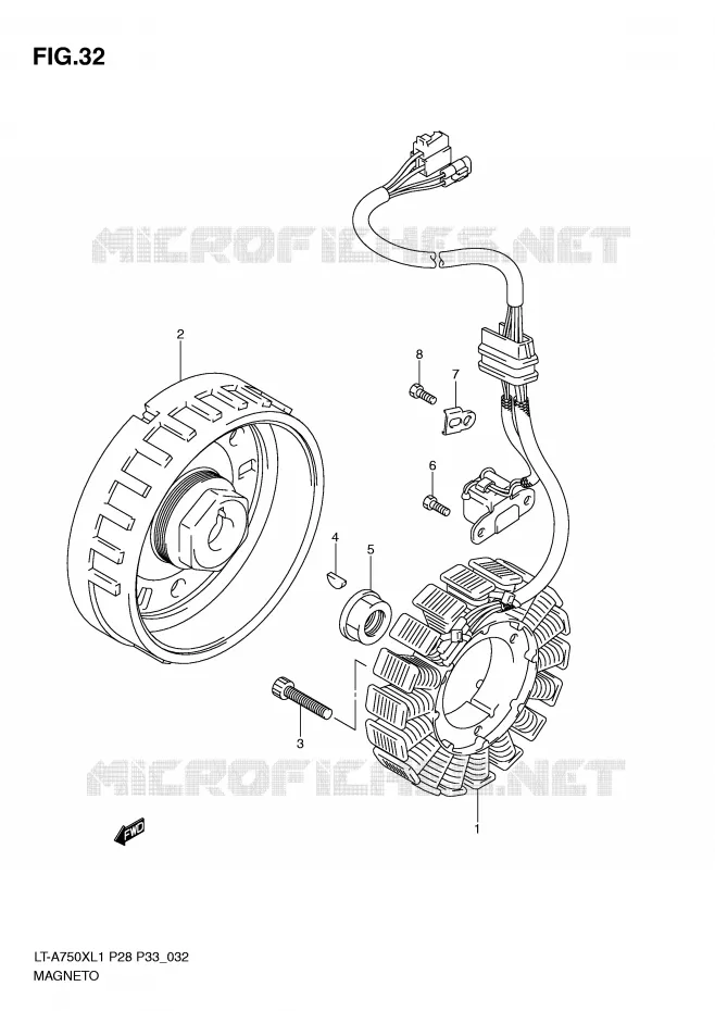ALLUMAGE ROTOR - STATOR Suzuki QUAD 750 KINGQUAD 2011  LT-A750XZL1(P28/P33)