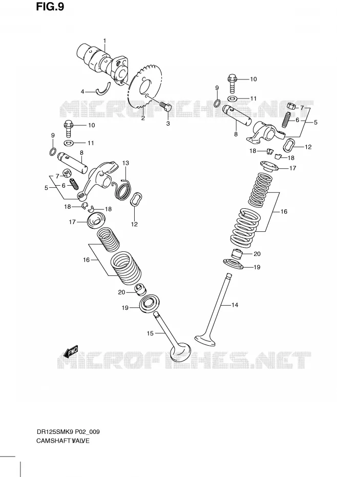 ARBRE A CAMES - SOUPAPES Suzuki MOTO 125 DR 2010  DR125SML0