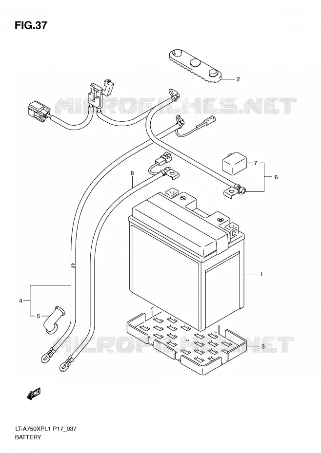 BATTERIE Suzuki QUAD 750 KINGQUAD 2011  LT-A750XPL1(P17)