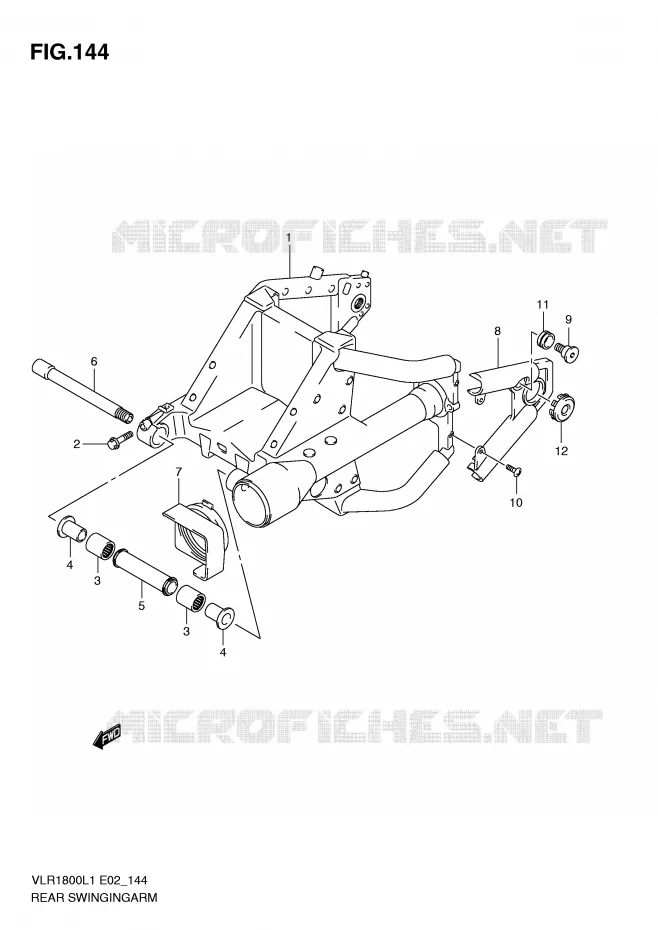 BRAS OSCILLANT ARRIERE Suzuki MOTO 1800 INTRUDER 2011  VLR1800L1(E2)