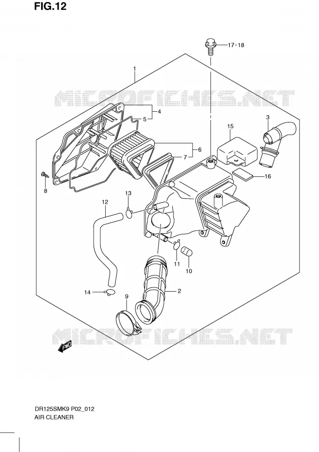 FILTRE A AIR Suzuki MOTO 125 DR 2010  DR125SML0