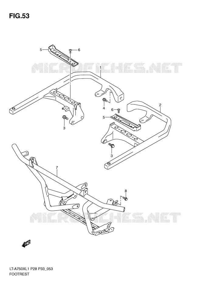 REPOSE PIED Suzuki QUAD 750 KINGQUAD 2011  LT-A750XL1(P28/P33)