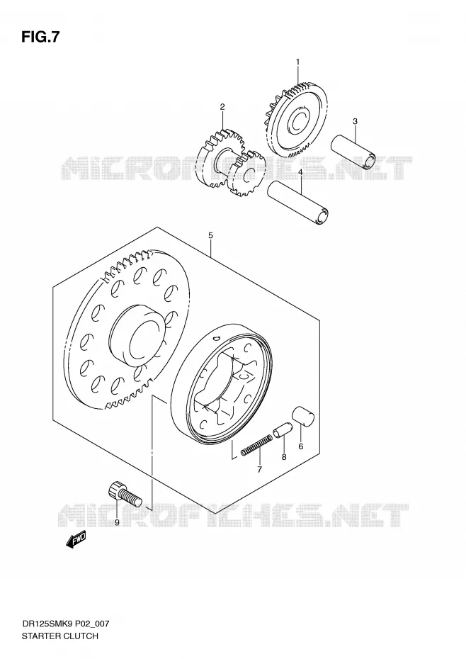 ROUE LIBRE DE DEMARREUR Suzuki MOTO 125 DR 2010  DR125SML0