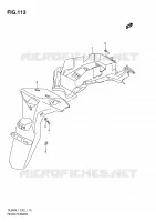 GARDE BOUE ARRIERE (DL650AL1 E19) pour Suzuki V-STROM 650 2011