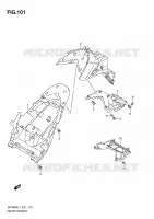 GARDE BOUE ARRIERE (SFV650UAL1 E21) pour Suzuki GLADIUS 650 2011