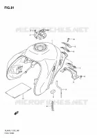RESERVOIR D'ESSENCE (DL650AUEL1 E19) pour Suzuki V-STROM 650 2011