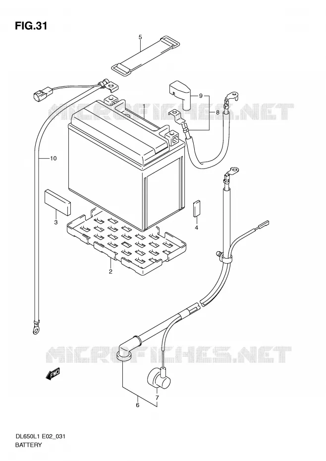 BATTERIE (DL650AL1 E19) Suzuki MOTO 650 V-STROM 2011  DL650AL1(E2)