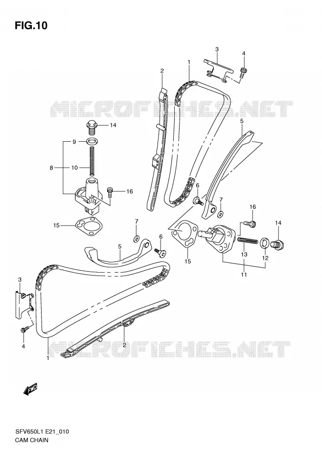 DISTRIBUTION Suzuki MOTO 650 GLADIUS 2011  SFV650UL1(E21)
