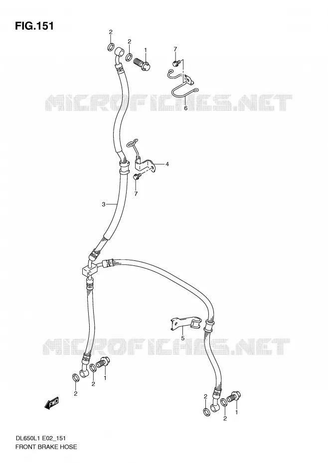 DURITE DE FREIN AVANT (DL650L1 E19) Suzuki MOTO 650 V-STROM 2011  DL650L1(E2)