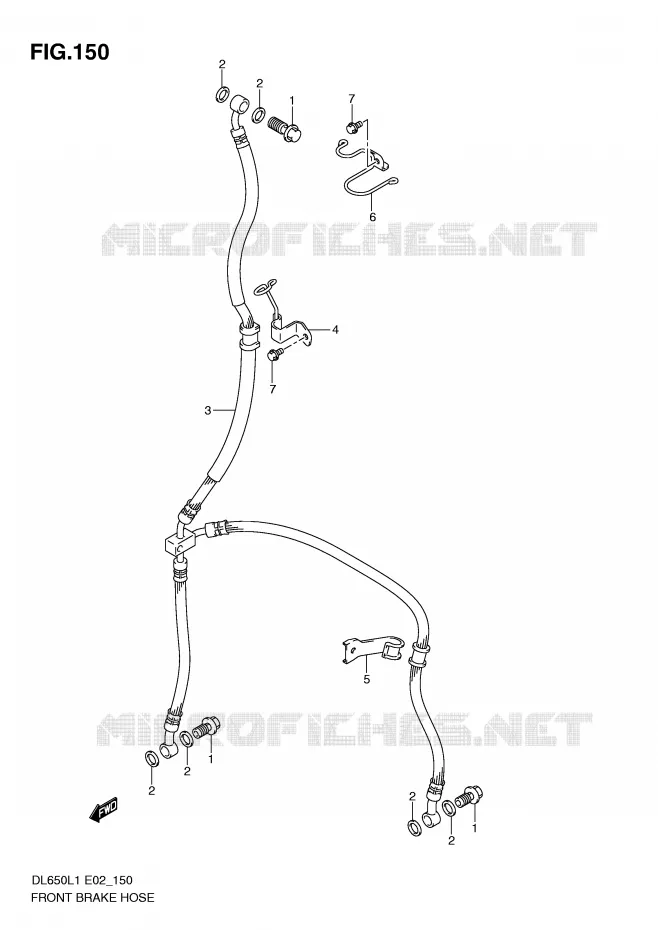 DURITE DE FREIN AVANT (DL650L1 E2) Suzuki MOTO 650 V-STROM 2011  DL650L1(E2)