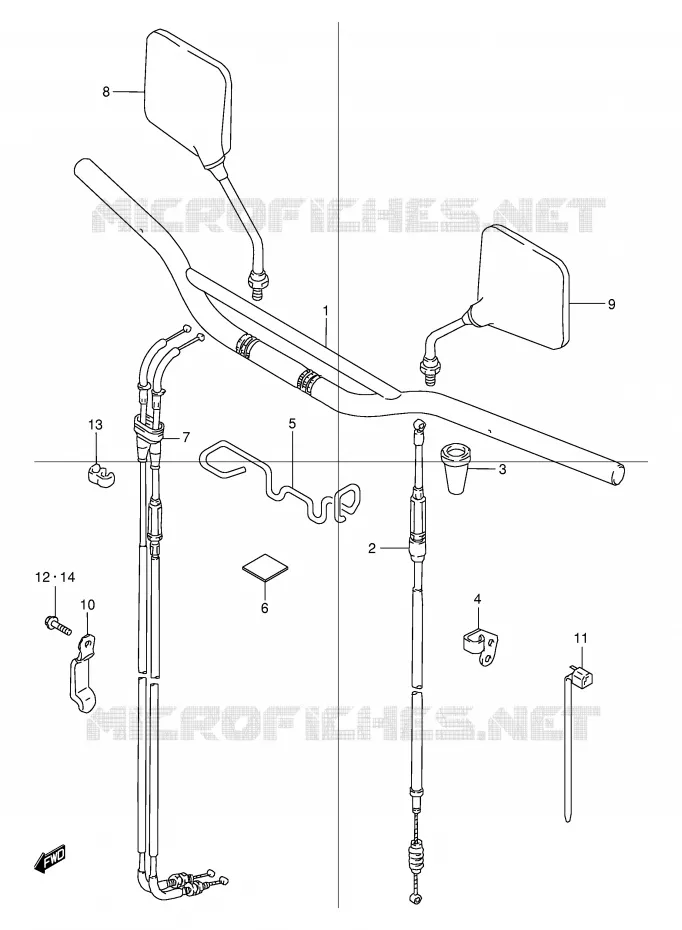 GUIDON Suzuki MOTO 250 DR 1998  DR250RW(E24)