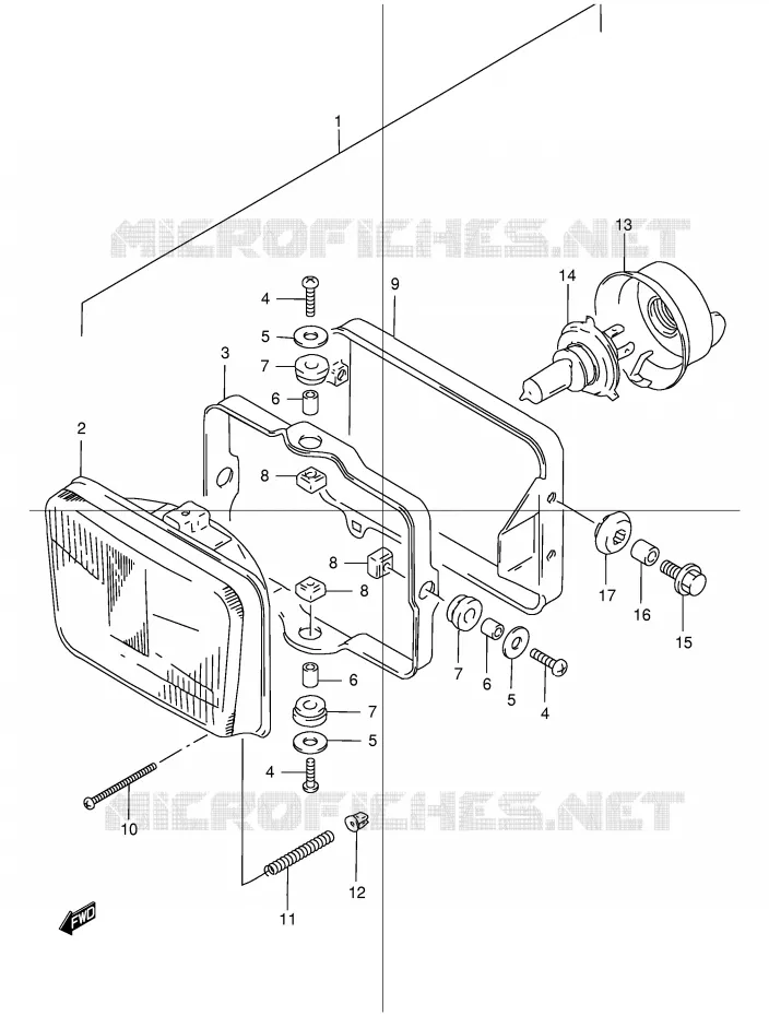 PHARE Suzuki MOTO 250 DR 2000  DR250RY(E24)