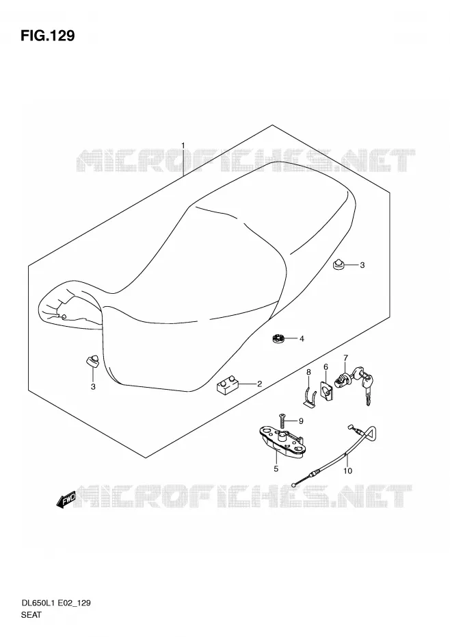 SELLE Suzuki MOTO 650 V-STROM 2011  DL650AUEL1(E2)