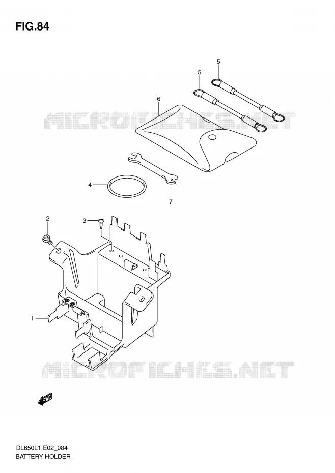 SUPPORT BATTERIE Suzuki MOTO 650 V-STROM 2011  DL650UEL1(E2)