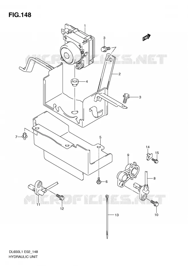 SYSTÈME ABS (DL650AUEL1 E19) Suzuki MOTO 650 V-STROM 2011  DL650L1(E2)