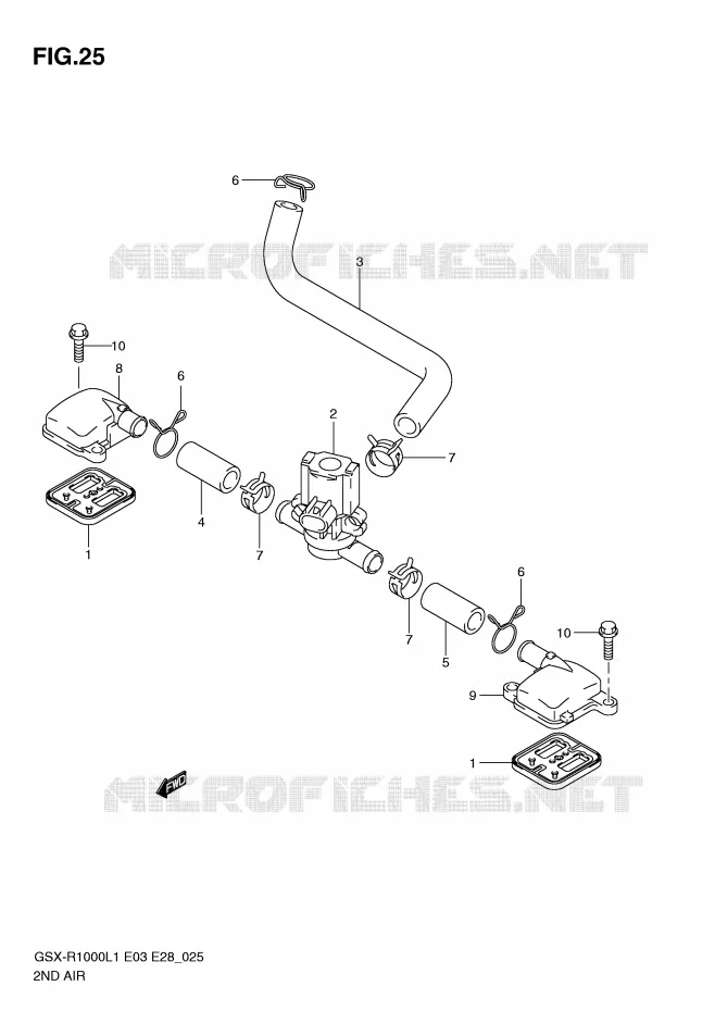SYSTEME RECYCLAGE GAZ ECHAPPEMENT Suzuki MOTO 1000 GSX-R 2011  GSX-R1000L1(E3/E28)