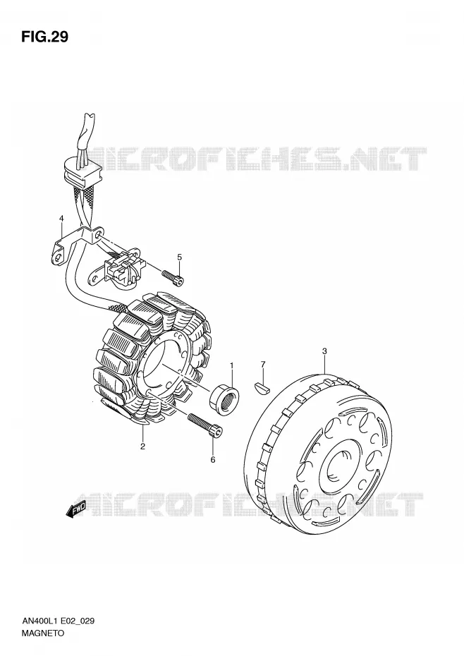 ALLUMAGE ROTOR - STATOR Suzuki SCOOTER 400 BURGMAN 2011  AN400ZAL1(E2)