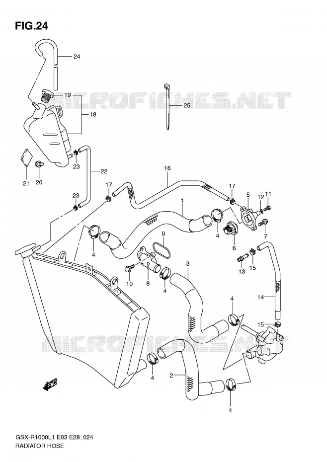 DURITE DE RADIATEUR Suzuki MOTO 1000 GSX-R 2011  GSX-R1000L1(E3/E28)