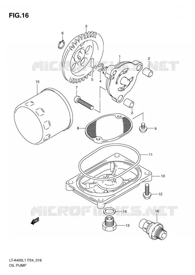 POMPE A HUILE Suzuki QUAD 400 KINGQUAD 2011  LT-A400L1(P24)