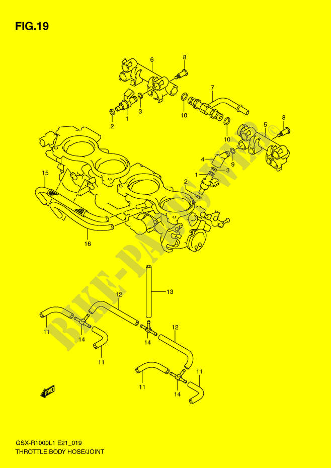 SYSTÈME D'INJECTION (GSX R1000L1 E24) pour Suzuki GSX-R 1000 2012