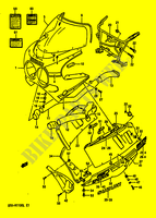 CARENAGE TETE DE FOURCHE (MODELE L 3EE) pour Suzuki GSX-R 1100 1989