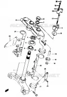 COLONNE DE DIRECTION (GSF1200T/V/W/X/Y/ST/SV/SW/SX/SY) pour Suzuki BANDIT 1200 1999