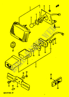 FEU ARRIERE   ECLAIRAGE DE PLAQUE (VOIR NOTE) pour Suzuki GSX-R 1100 1989