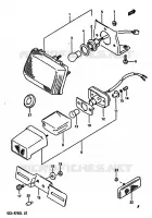 FEU ARRIERE   ECLAIRAGE DE PLAQUE pour Suzuki GSX-R 750 1989