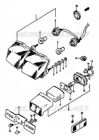 FEU ARRIERE   ECLAIRAGE DE PLAQUE pour Suzuki GSX-R 1100 1991