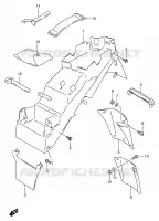 GARDE BOUE ARRIERE (GSF1200T/ST/V/SV/W/SW/X/SX/Y/SY) pour Suzuki BANDIT 1200 1997