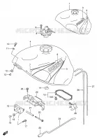 RESERVOIR D'ESSENCE (MODELE X) CARENAGES/CADRE 750 suzuki-moto GSX-R 1996 DP014183