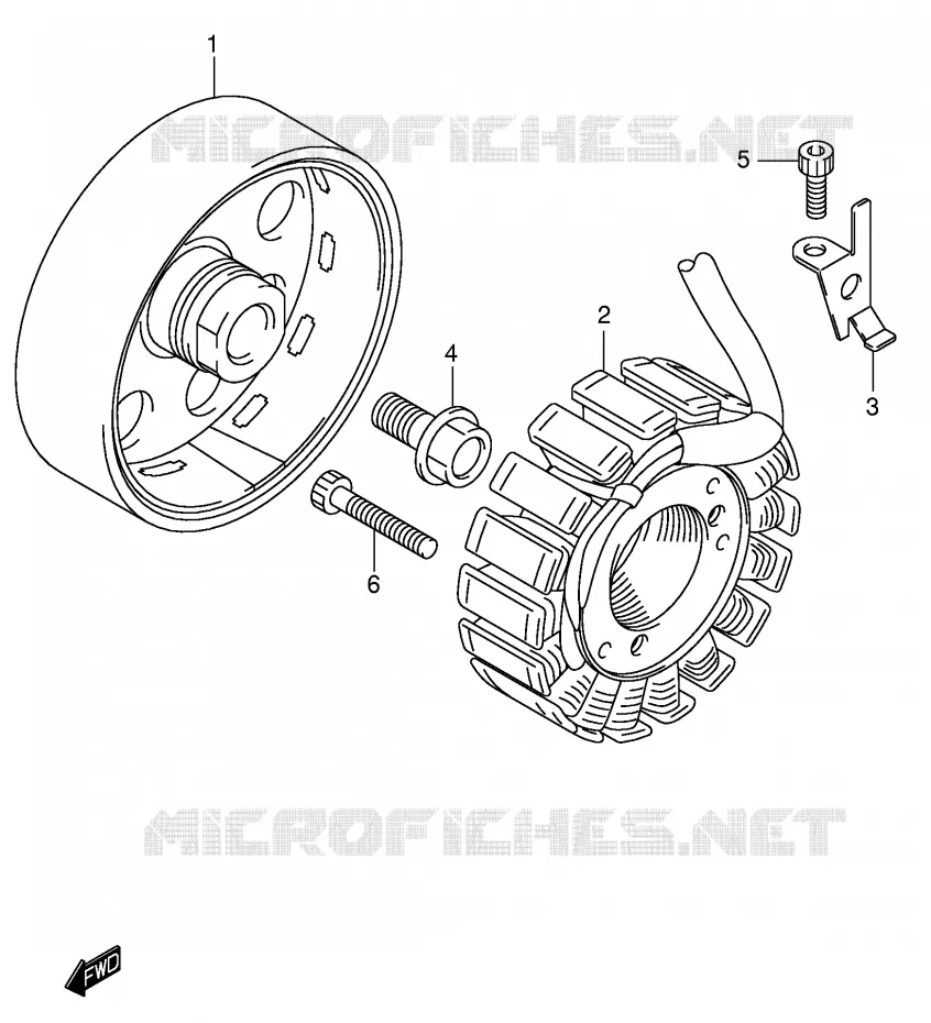 ALTERNATEUR (MODELE K1) Suzuki MOTO 600 GSX-R 2003  GSX-R600K3(E2)