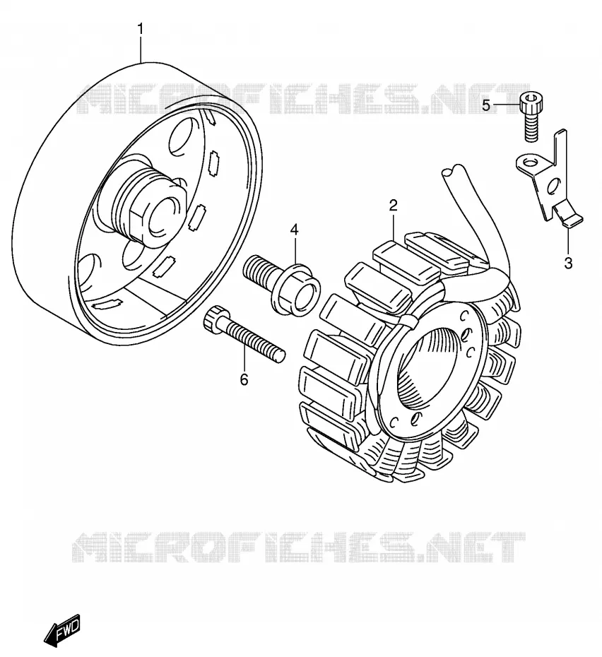 ALTERNATEUR (MODELE K2/K3) Suzuki MOTO 600 GSX-R 2003  GSX-R600UZK3(E2)