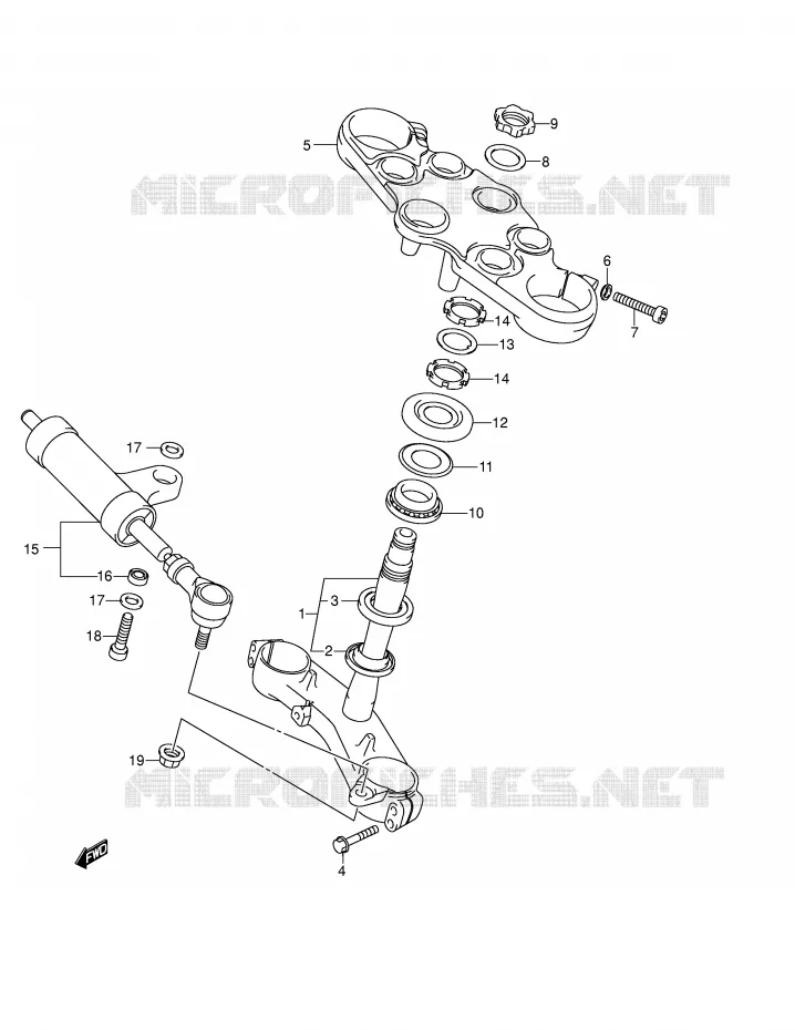 AMORTISSEUR DE DIRECTION Suzuki MOTO 1300 HAYABUSA 2004  GSX1300RU2K4(E2)