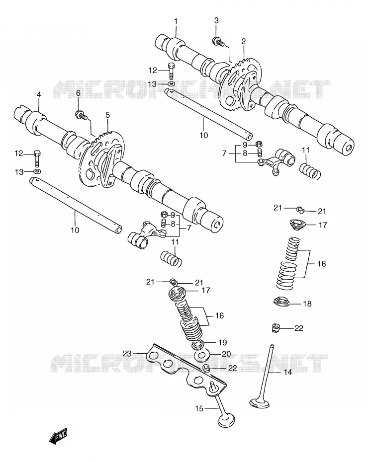ARBRE A CAMES - SOUPAPES Suzuki MOTO 1200 BANDIT 1998  GSF1200W(E2)