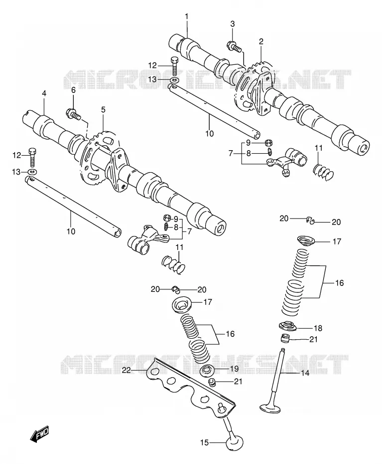ARBRE A CAMES - SOUPAPES Suzuki MOTO 600 BANDIT 1999  GSF600UX(E2)