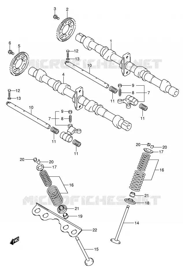 ARBRE A CAMES - SOUPAPES Suzuki MOTO 650 BANDIT 2006  GSF650SK6(E2)