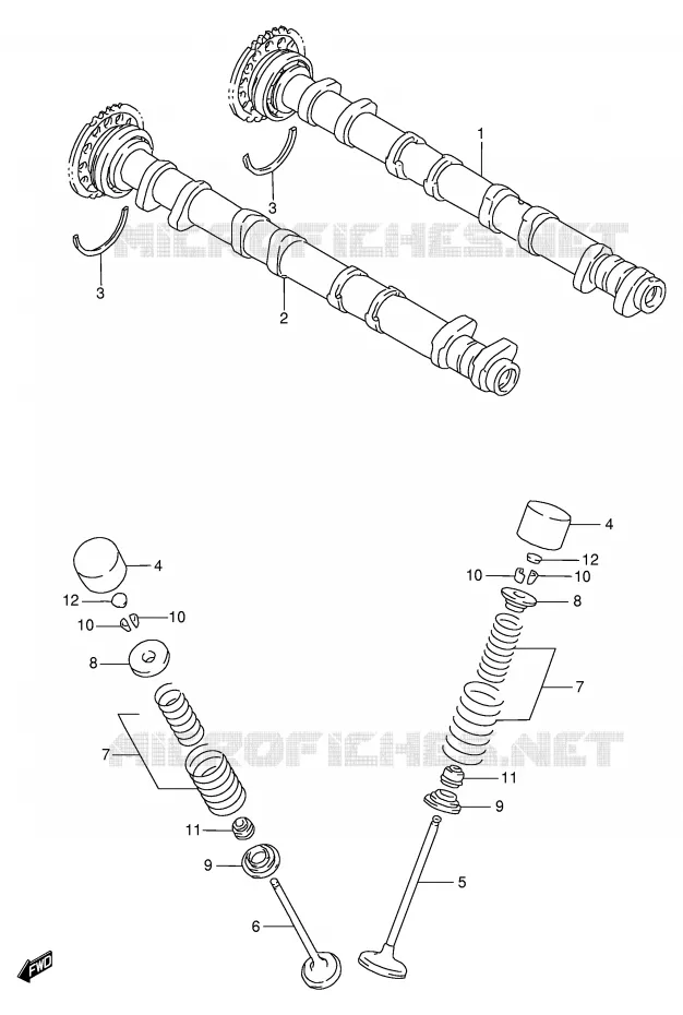 ARBRE A CAMES - SOUPAPES Suzuki MOTO 750 GSX-R 1997  GSX-R750V(E2)
