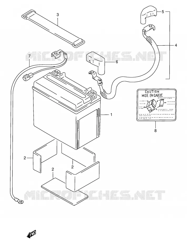 BATTERIE (MODELE P/R/S) Suzuki MOTO 1100 GSX-R 1995  GSX-R1100WS(E2)