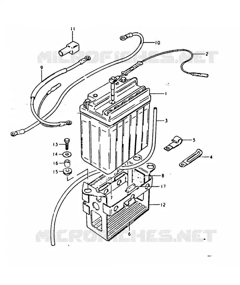 BATTERIE Suzuki MOTO 1100 GSX 1981  GSX1100X(T/X)