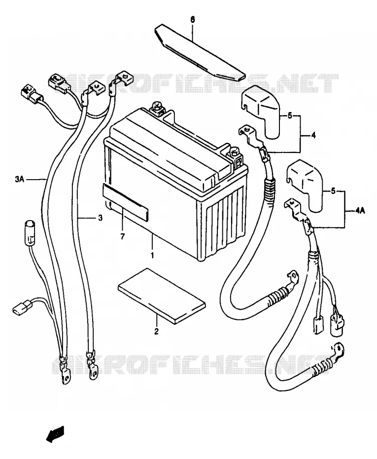 BATTERIE Suzuki MOTO 1200 BANDIT 1996  GSF1200SAT(T/V/W/X/Y)
