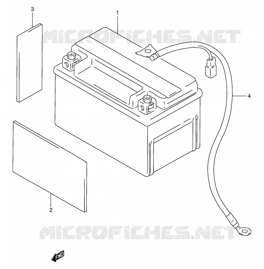 BATTERIE Suzuki MOTO 250 GSX 1993  GSX250FP(E24)