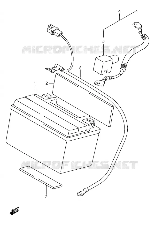 BATTERIE Suzuki MOTO 400 BANDIT 1997  GSF400VV(E30)