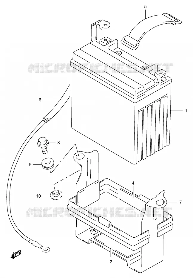 BATTERIE Suzuki MOTO 400 GSX-R 1990  GSX-R400RFL(E30)