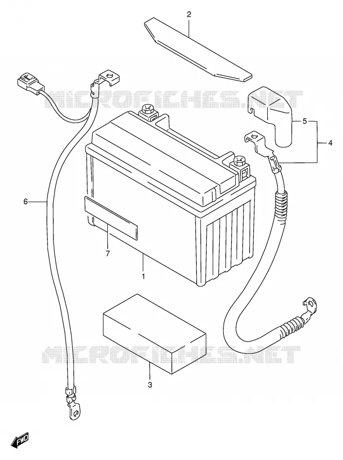 BATTERIE Suzuki MOTO 600 BANDIT 1999  GSF600X(E2)