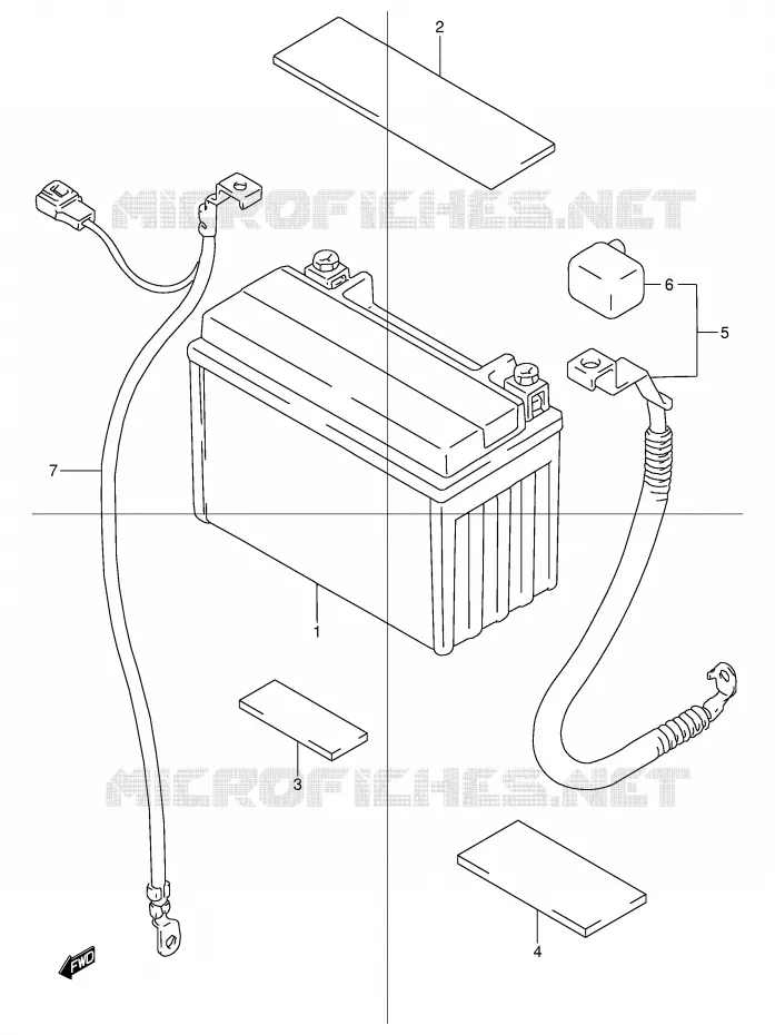 BATTERIE Suzuki MOTO 600 BANDIT 2003  GSF600SUK3(E2)