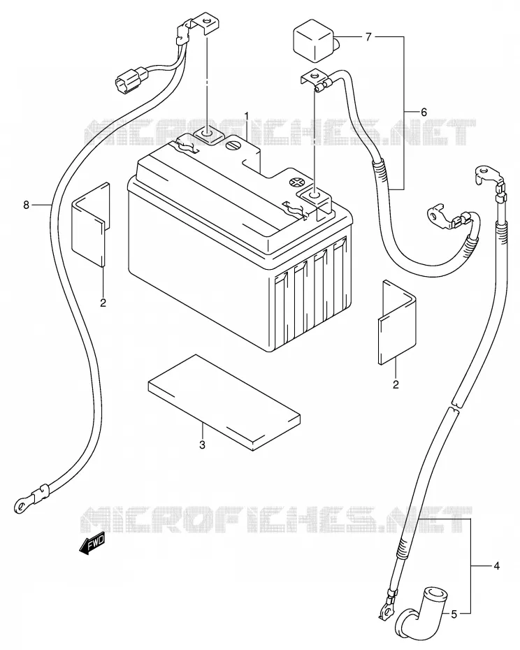 BATTERIE Suzuki MOTO 600 GSX-R 2002  GSX-R600K2(E2)