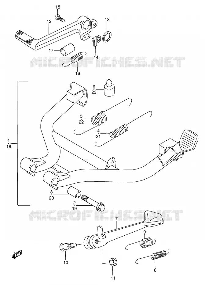 BEQUILLE (MODELE W/X) Suzuki MOTO 600 BANDIT 1996  GSF600SUT(E2)