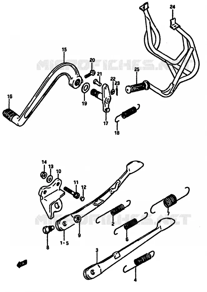 BEQUILLE Suzuki MOTO 750 GSX-R 1986  GSX-R750XG(F/G/H)